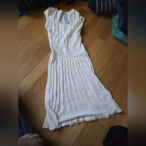 Ella Moss Cream Midi Dress Sz 7